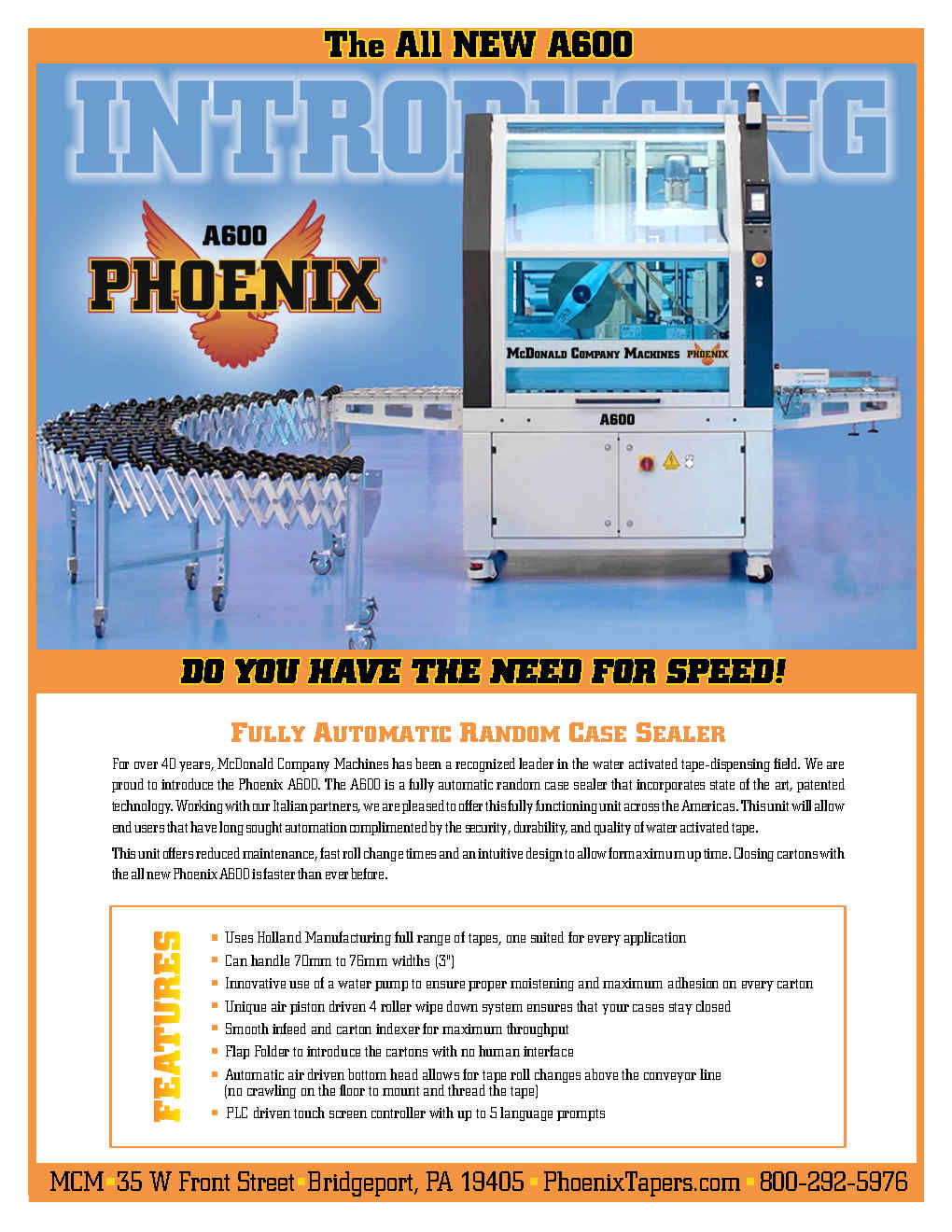 A600 Case Sealer